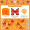 Day of the Dead Decors - 50 Pcs Marigold Flowers, 12 Artificial Butterflies, 500 Orange Flower Petals